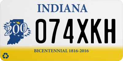 IN license plate 074XKH