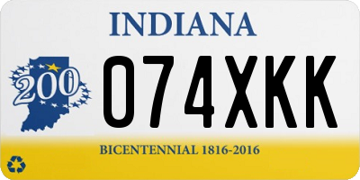 IN license plate 074XKK