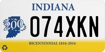 IN license plate 074XKN