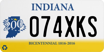 IN license plate 074XKS