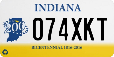 IN license plate 074XKT