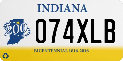 IN license plate 074XLB