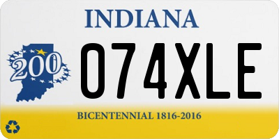 IN license plate 074XLE
