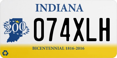 IN license plate 074XLH