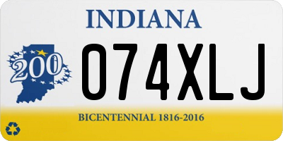IN license plate 074XLJ