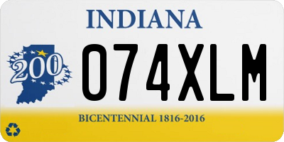 IN license plate 074XLM