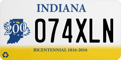 IN license plate 074XLN