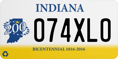 IN license plate 074XLO
