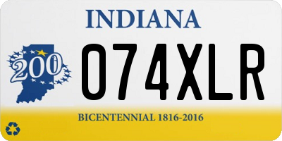 IN license plate 074XLR