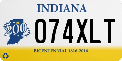 IN license plate 074XLT