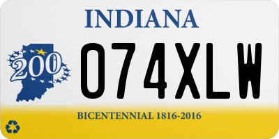 IN license plate 074XLW