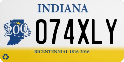 IN license plate 074XLY