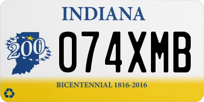 IN license plate 074XMB