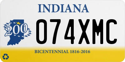 IN license plate 074XMC