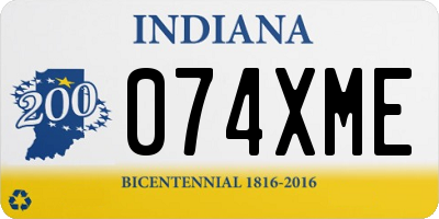 IN license plate 074XME
