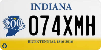 IN license plate 074XMH