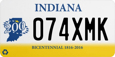 IN license plate 074XMK