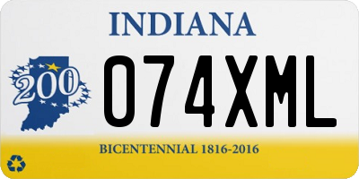 IN license plate 074XML