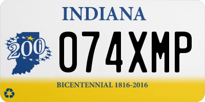 IN license plate 074XMP