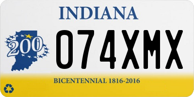 IN license plate 074XMX