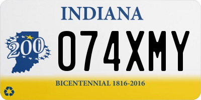 IN license plate 074XMY