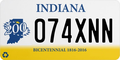IN license plate 074XNN
