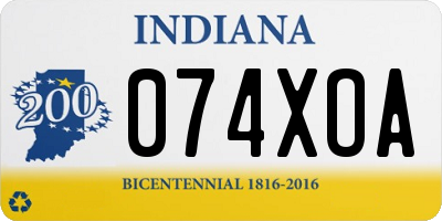 IN license plate 074XOA