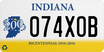 IN license plate 074XOB