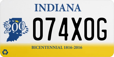IN license plate 074XOG