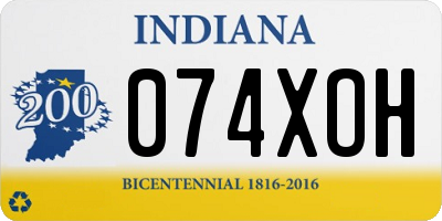 IN license plate 074XOH
