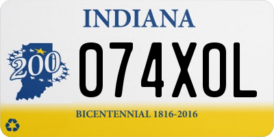 IN license plate 074XOL