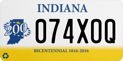 IN license plate 074XOQ