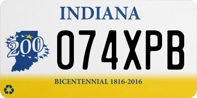 IN license plate 074XPB
