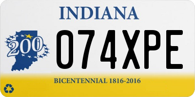 IN license plate 074XPE