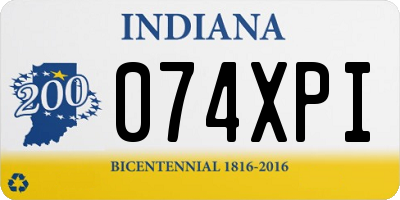 IN license plate 074XPI