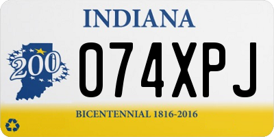 IN license plate 074XPJ