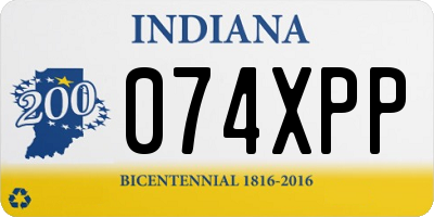 IN license plate 074XPP