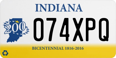 IN license plate 074XPQ