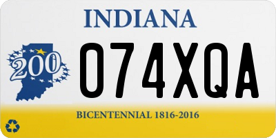 IN license plate 074XQA