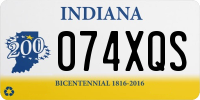 IN license plate 074XQS