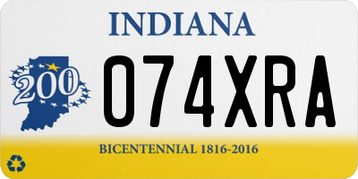 IN license plate 074XRA
