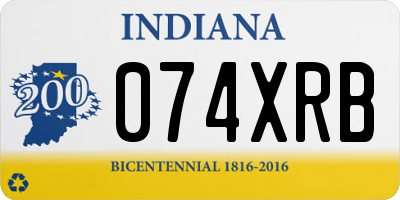 IN license plate 074XRB