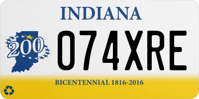 IN license plate 074XRE