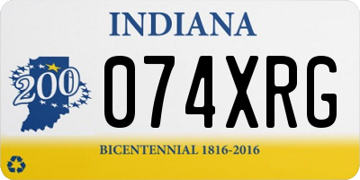 IN license plate 074XRG