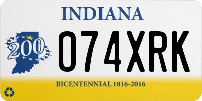 IN license plate 074XRK