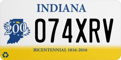 IN license plate 074XRV
