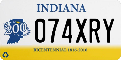 IN license plate 074XRY