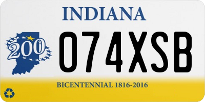 IN license plate 074XSB