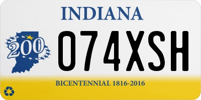 IN license plate 074XSH