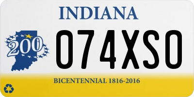 IN license plate 074XSO